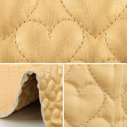 Fabric "Synthetic leather quiltCut Cloth Small Heart Approx. 65 x 80cm Gold CQ-GO-HS-GD"