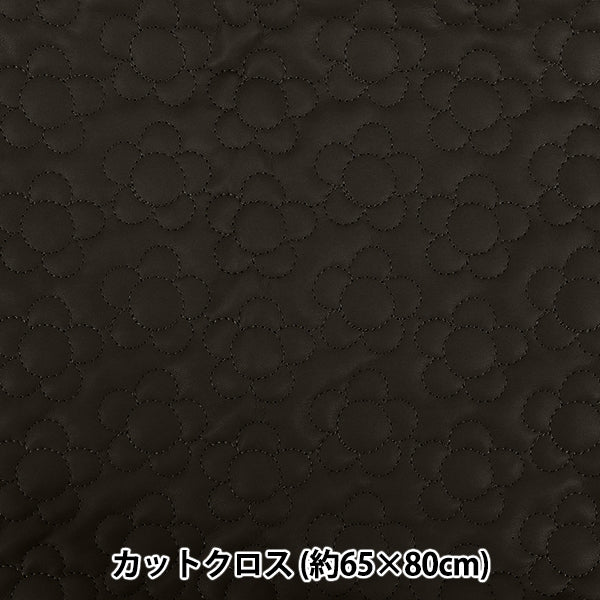 Tissu "Cittel en cuir synthétiqueTissu coupé Fleur d'env. 65 x 80 cm noir CQ-Go-Fl-BK"