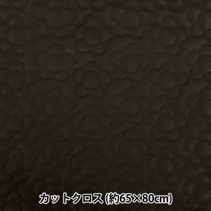 Tissu "Cittel en cuir synthétiqueTissu coupé Fleur d'env. 65 x 80 cm noir CQ-Go-Fl-BK"