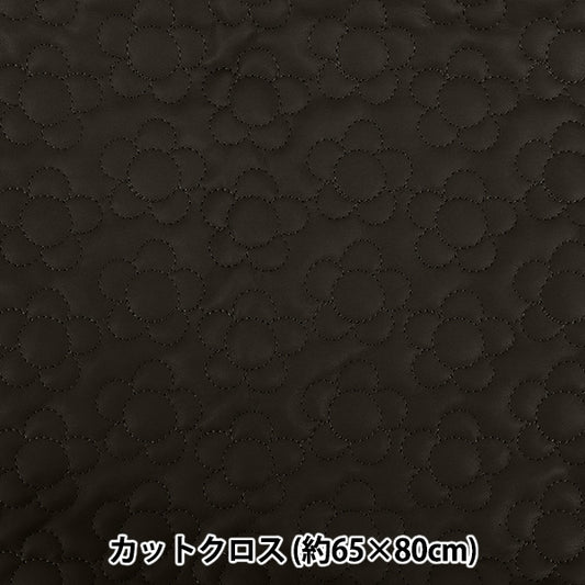 Stoff "Synthetische LederdeckeStoffstück Blume ca. 65 x 80 cm schwarzer CQ-Go-FL-BK"