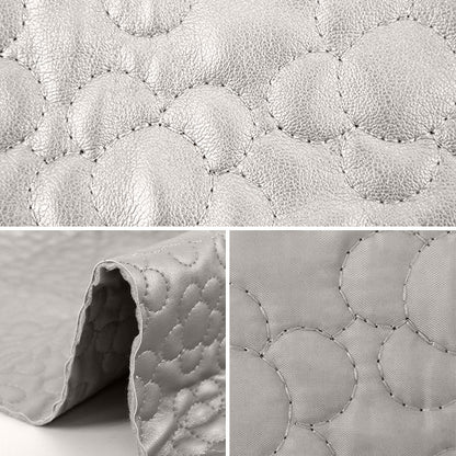 الأقمشة "لحاف الجلد الاصطناعيقماش مقطوع زهرة تقريبا. 65 × 80 سم الفضة CQ-GO-FL-SL"