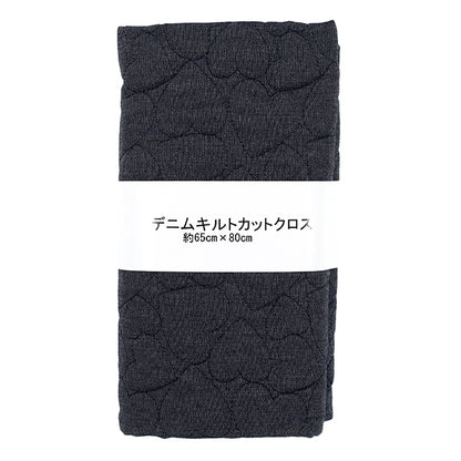 生地 『デニムキルトカットクロス ハート大 約65×80cm ネイビー CQ-DE-HB-NV』