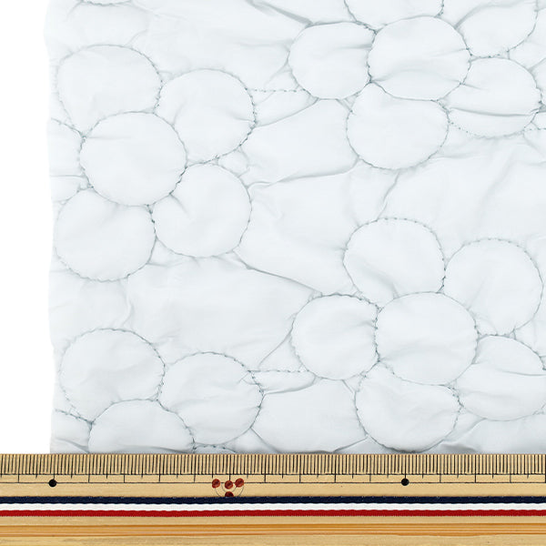 生地 『カジュアルキルトカットクロス フラワー大 約50×80cm ライトブルー CQ-CA-1LBL』