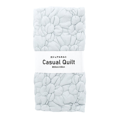 生地 『カジュアルキルトカットクロス フラワー大 約50×80cm ライトブルー CQ-CA-1LBL』