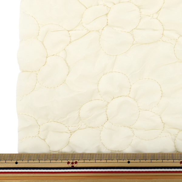 الأقمشة "النقبة غير الرسمية"قماش مقطوع زهرة كبيرة تقريبا. 50 × 80 سم أبيض CQ-CA-1WH"