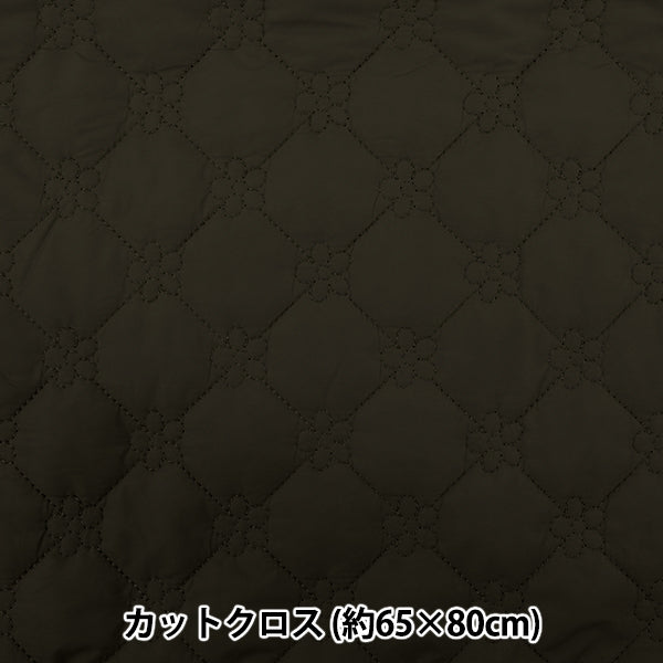 生地 『カジュアルキルトカットクロス フラワー小 約65×80cm ブラック CQ-CA-3BK』