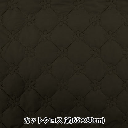 生地 『カジュアルキルトカットクロス フラワー小 約65×80cm ブラック CQ-CA-3BK』