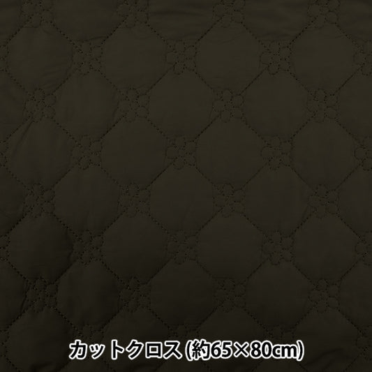 生地 『カジュアルキルトカットクロス フラワー小 約65×80cm ブラック CQ-CA-3BK』