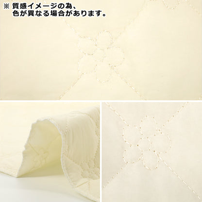 生地 『カジュアルキルトカットクロス フラワー小 約65×80cm ブラック CQ-CA-3BK』