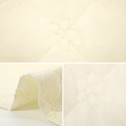 الأقمشة "النقبة غير الرسمية"قماش مقطوع زهرة صغيرة تقريبا. 65 × 80 سم أبيض CQ-CA-3WH"