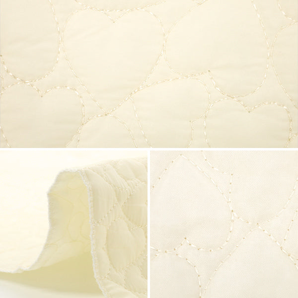 生地 『カジュアルキルトカットクロス ハート 約65×80cm ホワイト CQ-CA-4WH』