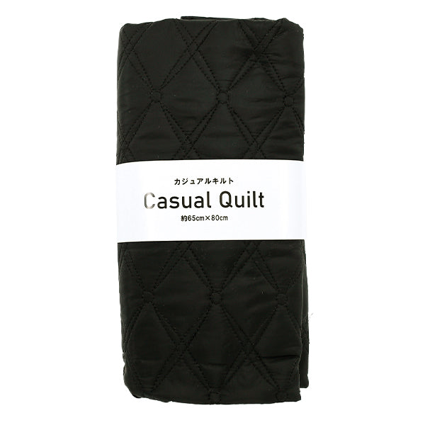 生地 『カジュアルキルトカットクロス ひし形 約65×80cm ブラック CQ-CA-5BK』