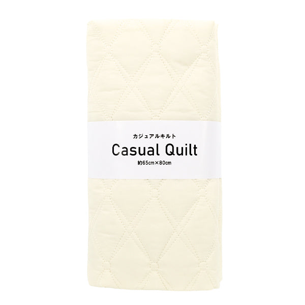 生地 『カジュアルキルトカットクロス ひし形 約65×80cm ホワイト CQ-CA-5WH』