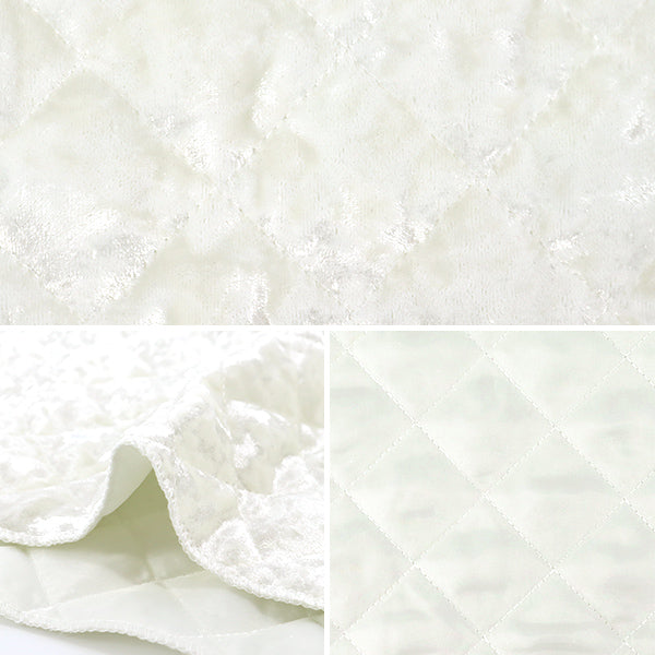 Fabric ``Velore quiltCut Cloth Approx. 65×50cm White CQ-VE-HW"