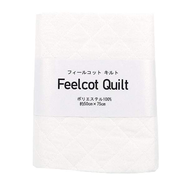 生地 『フィールコットキルト カットクロス ホワイト 約50×75cm C-QPPL-WH』 【ユザワヤオリジナル】