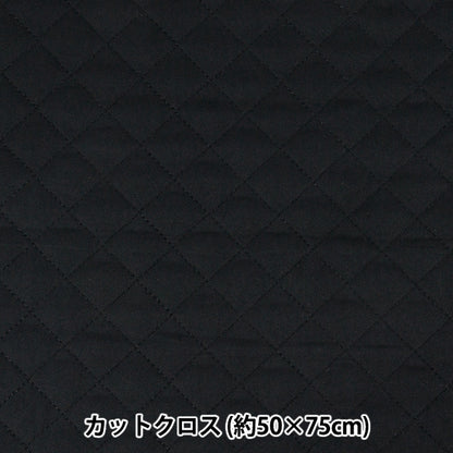 生地 『フィールコットキルト カットクロス ブラック 約50×75cm C-QPPL-BK』 【ユザワヤオリジナル】