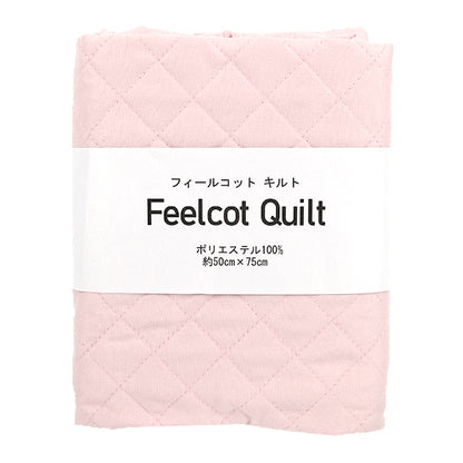 生地 『フィールコットキルト カットクロス ピンク 約50×75cm C-QPPL-PK』 【ユザワヤオリジナル】