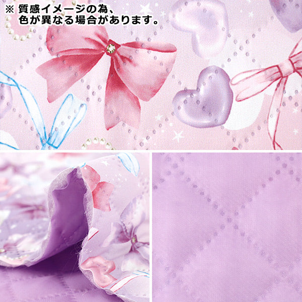 生地 『すごく水をはじく抗菌防臭超撥水ポリエステルキルト リボンブルー CQHP-RI26-BL』