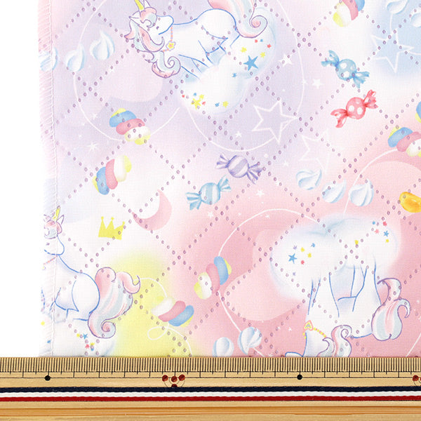 生地 『すごく水をはじく抗菌防臭超撥水ポリエステルキルト ユニコーンピンク CQHP-UN26-PK』