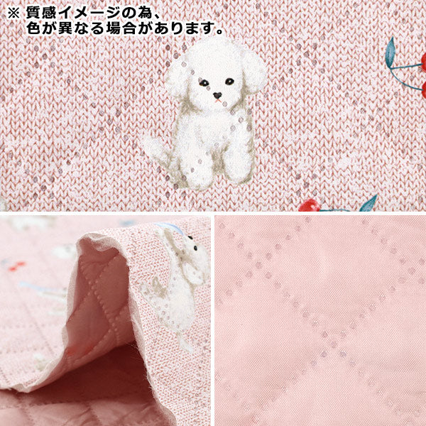 生地 『すごく水をはじく抗菌防臭超撥水ポリエステルキルト トイプーブルー CQHP-DO-BL』