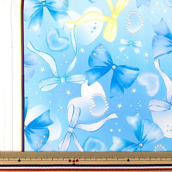 织物 "抗菌、除臭、拒水的超拒水聚酯 剪布 约135厘米×100厘米 丝带 蓝色C-HP-RI26-BL”