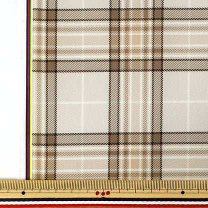 生地 『すごく水をはじく抗菌防臭超撥水ポリエステル カットクロス 約135cm×100cm チェック ベージュ C-HP-CH-BE』