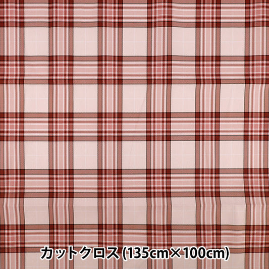 织物 "抗菌、除臭、拒水的超拒水聚酯 剪布 约 135 厘米 x 100 厘米 格纹粉色 C-HP-CH-PK”