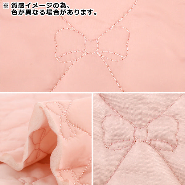 生地 『カジュアルキルト リボン 大 カットクロス 約65×80cm ブラック CQ-CA2-1BK』