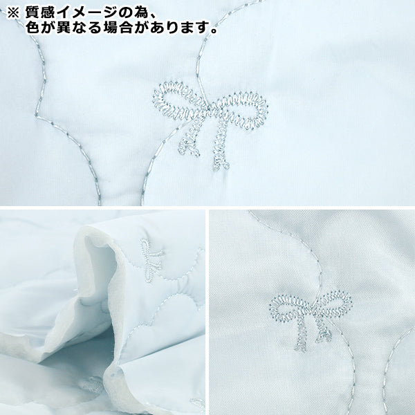 生地 『カジュアルキルト リボン 小 カットクロス 約65×80cm ブラック CQ-CA2-2BK』