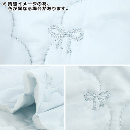 生地 『カジュアルキルト リボン 小 カットクロス 約65×80cm ブラック CQ-CA2-2BK』