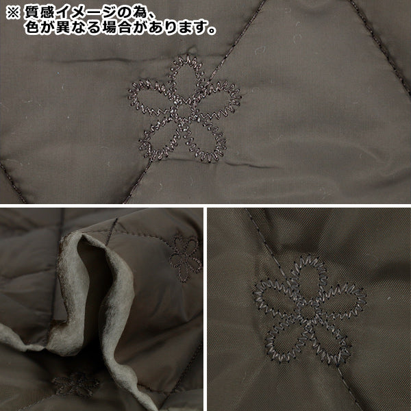生地 『カジュアルキルト フラワー 小 カットクロス 約65×80cm ブラック CQ-CA2-3BK』