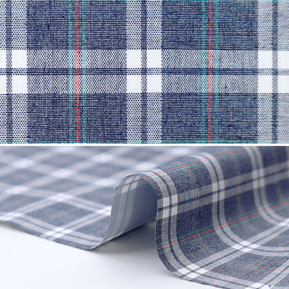 [Quantity starting from 5] Fabric "Mosquito-resistant laminated yarn-dyed tartan, blue RB-51010-504"