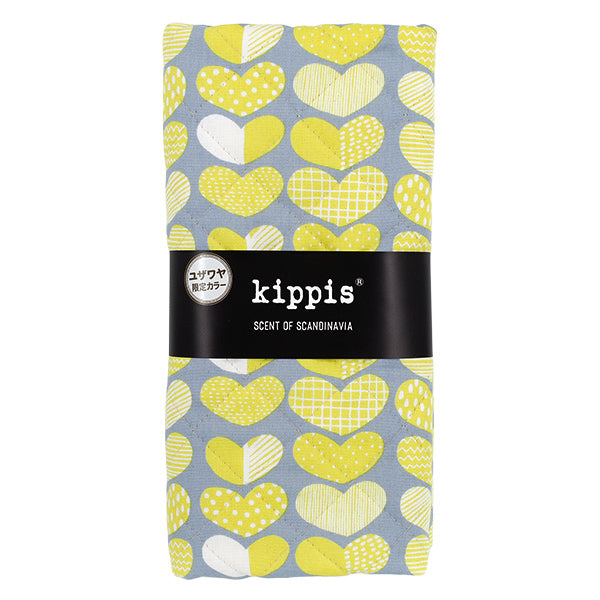 生地 『kippis (キッピス) オックスキルト カットクロス 約105×50cm ハート イエロー CQKPO-17S』 【ユザワヤオリジナル】