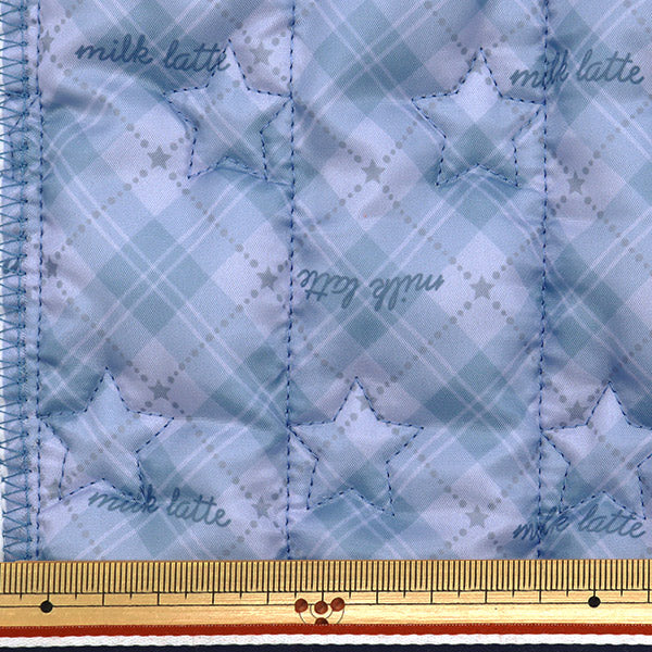 천・원단 "디자인 퀼트" 컷 천 약 130cm x 50cm 밀크 레이트 스타 스트라이프 블루 MLDQ-06"