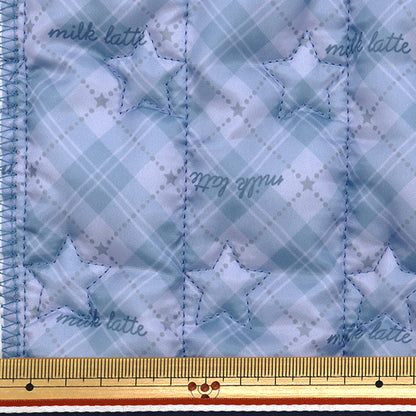 천・원단 "디자인 퀼트" 컷 천 약 130cm x 50cm 밀크 레이트 스타 스트라이프 블루 MLDQ-06"