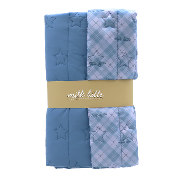 천・원단 "디자인 퀼트" 컷 천 약 130cm x 50cm 밀크 레이트 스타 스트라이프 블루 MLDQ-06"