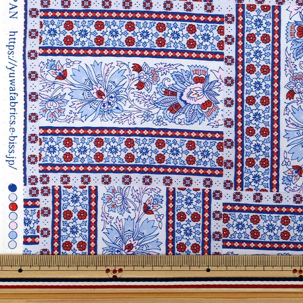 [Quantity from 5] Fabric "Sharting lattice tapestry pattern red 839033-C” YUWA Yuwa Shoten