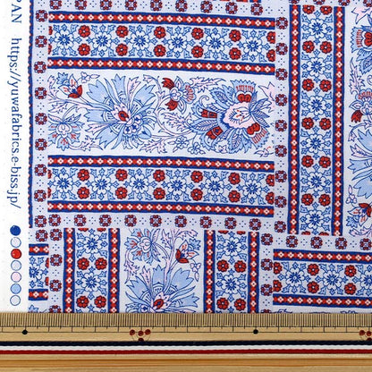 [Quantity from 5] Fabric "Sharting lattice tapestry pattern red 839033-C” YUWA Yuwa Shoten