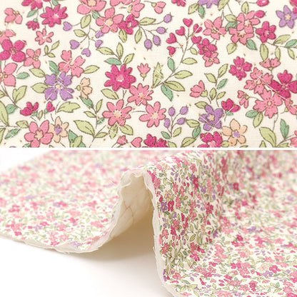 [Quantity from 5] Fabric "Broad quilt floral pattern pink QKTS2704-A" COTTON KOBAYASHI