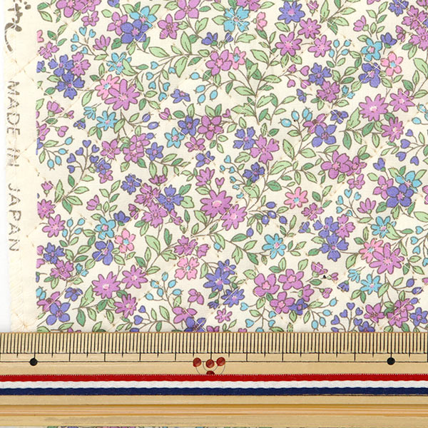 [Quantity from 5] Fabric "Broad quilt floral pattern purple QKTS2704-D" COTTON KOBAYASHI