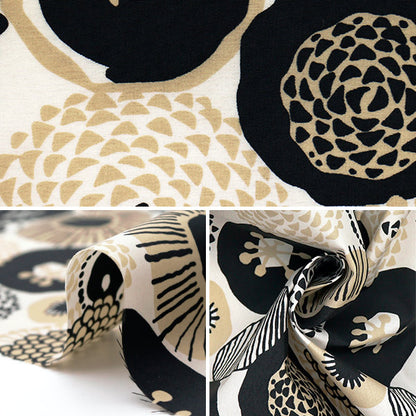 【数量5起】 織物 早这个布尼龙塔斯兰墨水蓝色的花黑色UP5946-A" COTTON KOBAYASHI