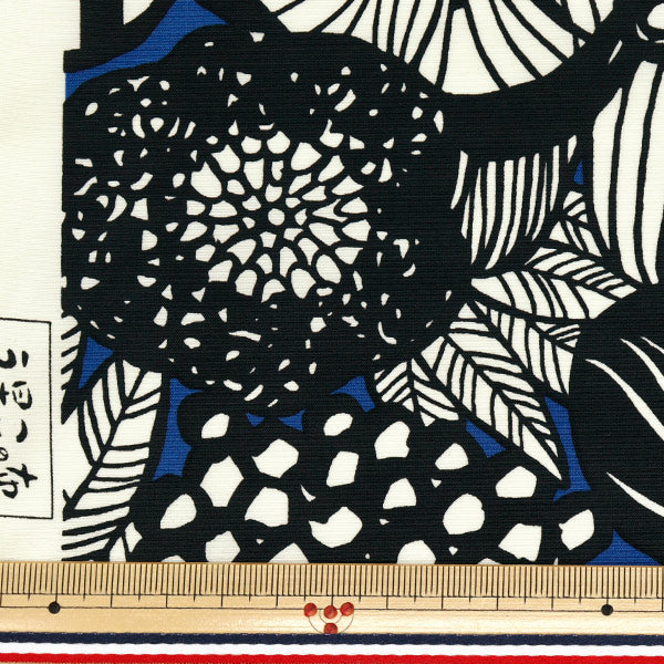 [数量从5开始] 织物 “ Suhakon Bloth Nylon Taslan” 艺术花卉 蓝色UP5947-C" COTTON KOBAYASHI