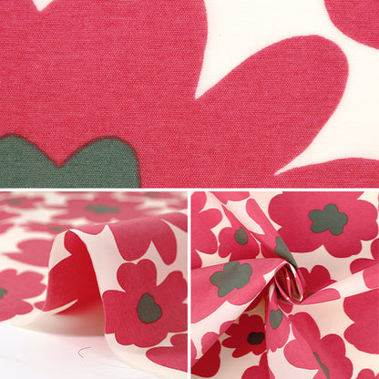 [الكمية من 5] الأقمشة "نايلون تسلان كبير بنمط زهور وردي KTS7144-A" COTTON KOBAYASHI