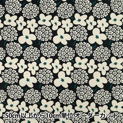 [الكمية من 5] الأقمشة "Uhayako القماش نايلون تاسلان بوكيه نمط أسود UP5979-E" COTTON KOBAYASHI