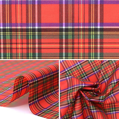 [Cantidad a partir de 5] Tela "Reubecho de tartán de nylon, cheque rojo 3328-2"