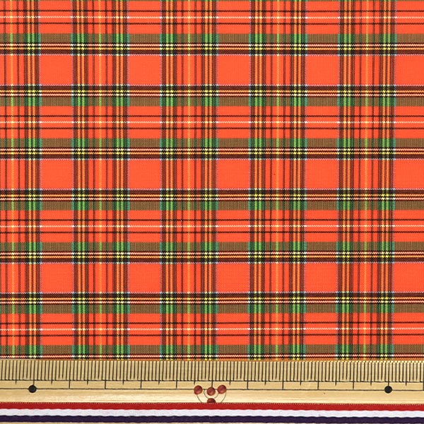 [Quantité à partir de 5] Tissu "Revêtement tartan en nylon, chèque rouge petit 3328-3"
