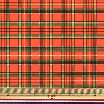 [Quantité à partir de 5] Tissu "Revêtement tartan en nylon, chèque rouge petit 3328-3"