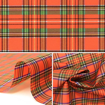 [Quantité à partir de 5] Tissu "Revêtement tartan en nylon, chèque rouge petit 3328-3"