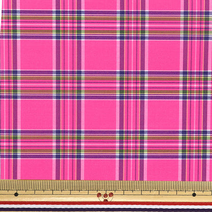 [Quantità a partire da 5] Tessuto "Nylon Tartan Coating Pink 3328-10"