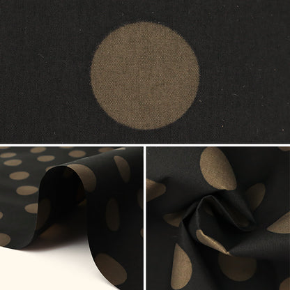 [الكمية من 5]الأقمشة "نايلونالتفتامطبعة نقاط منقطة أسود × بيج SG-4000-A"